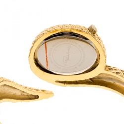 Pre Owned Roberto Cavalli Gold Plated Steel Wild Soul R7253126575 Women's Wristwatch 33 mm
