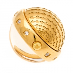 Pre Owned Roberto Cavalli Gold Plated Stainless Steel Miriam R7259148517 Pendant Watch 27 mm