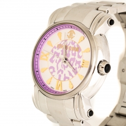 Pre Owned Roberto Cavalli Multicolor Dial Stainless Steel Anniversary 7253172545 Women's Wristwatch 39 mm
