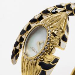 مملوكة مسبقًا Roberto Cavalli Snake Flower SS Womens Wristwatch 24 MM