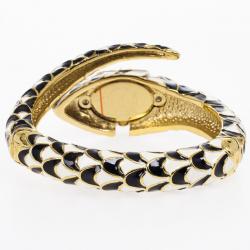 مملوكة مسبقًا Roberto Cavalli Snake Flower SS Womens Wristwatch 24 MM