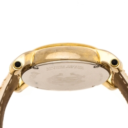 Roberto Cavalli Silver White Dial Gold Plated Stainless Steel 7251172515 Women's Wristwatch 40 mm