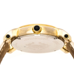Roberto Cavalli Silver White Dial Gold Plated Stainless Steel 7251172515 Women's Wristwatch 40 mm