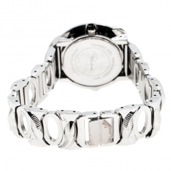 Pre Owned ساعة يد نسائية روبرتو كافالي ثعبان ستانلس ستيل فضية 38 مم