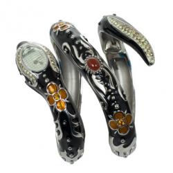 Pre Owned Roberto Cavalli Snake Stainless Steel Womens Watch 19 MM