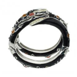 Pre Owned Roberto Cavalli Snake Stainless Steel Womens Watch 19 MM