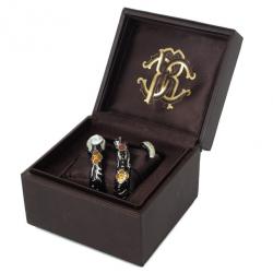 Pre Owned Roberto Cavalli Snake Stainless Steel Womens Watch 19 MM