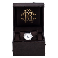 Pre Owned ساعة يد نسائية روبرتو كافالي انيفيرساري كولكشن 7251172615 ستانلس ستيل فضية 40 مم