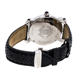 Pre Owned ساعة يد نسائية روبرتو كافالي انيفيرساري كولكشن 7251172615 ستانلس ستيل فضية 40 مم