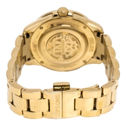 Pre Owned Roberto Cavalli by Franck Muller Aqua Blue Yellow Gold tone Stainless Steel 1L002 Women's Wristwatch 37 mm