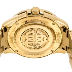 Pre Owned Roberto Cavalli by Franck Muller Aqua Blue Yellow Gold tone Stainless Steel 1L002 Women's Wristwatch 37 mm
