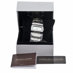 Pre Owned ساعة يد نسائية روبرتو كافالي R7253198015 ستانلس ستيل فضة  38 مم