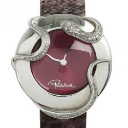 Roberto Cavalli Timewear Snake Diamonds Womens Wristwatch 40 MM