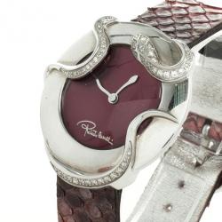 Roberto Cavalli Timewear Snake Diamonds Womens Wristwatch 40 MM