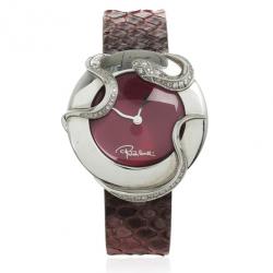 Roberto Cavalli Timewear Snake Diamonds Womens Wristwatch 40 MM
