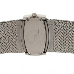 Roberto Cavalli Pave Ellisse Silver Plated Womens Bracelet Wristwatch 40 MM