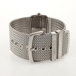 Roberto Cavalli Pave Ellisse Silver Plated Womens Bracelet Wristwatch 40 MM