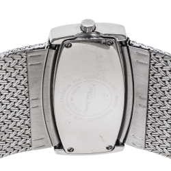 Pre Owned Roberto Cavalli Silver Stainless Steel Diamond Ellisse R72533114515 Women's Wristwatch 40 mm