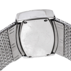 Pre Owned Roberto Cavalli Silver Stainless Steel Diamond Ellisse R72533114515 Women's Wristwatch 40 mm