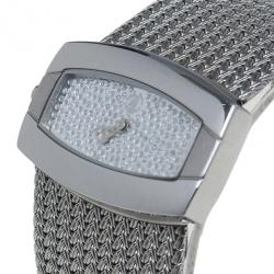 Pre Owned Roberto Cavalli Silver Stainless Steel Ellisse Women's Wristwatch 40MM