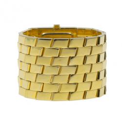 Pre Owned Roberto Cavalli Gold Stainless Steel Cleavage Women's Wristwatch 35MM