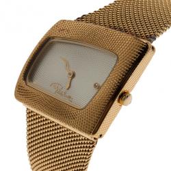 Pre Owned Roberto Cavalli White Stainless Steel Curvo Women's Wristwatch 32MM