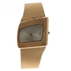 Pre Owned Roberto Cavalli White Stainless Steel Curvo Women's Wristwatch 32MM