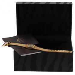 Pre Owned Roberto Cavalli White Stainless Steel Curvo Women's Wristwatch 32MM