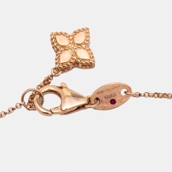 Pre Owned  Roberto Coin Princess Flower Diamonds 18k Two Tone Gold Bracelet