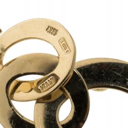 Pre Owned Roberto Coin Chic and Shine 18K Yellow Gold Circle Link Earrings