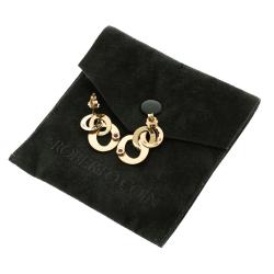 Pre Owned Roberto Coin Chic and Shine 18K Yellow Gold Circle Link Earrings