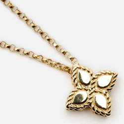 Roberto Coin Princess Flower 18K Yellow Gold Necklace & Earrings Set