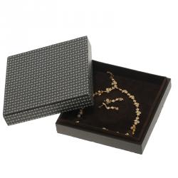 Pre Owned Roberto Coin Ivory Enamel & Flower Diamond 18k Rose Gold Necklace Earring Set