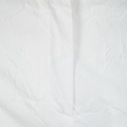 Pre Owned Rochas White Cotton Jacquard Cropped Wide Leg Trousers L