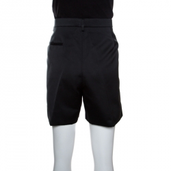 Pre Owned Rochas Black Satin High Waist Duchesse Shorts XL