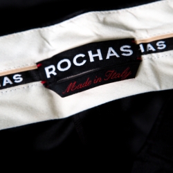 Pre Owned Rochas Black Satin High Waist Duchesse Shorts XL