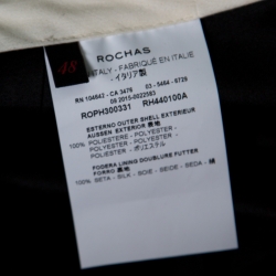 Pre Owned Rochas Black Satin High Waist Duchesse Shorts XL