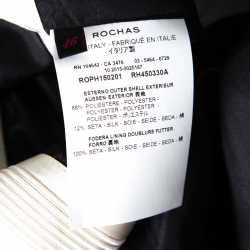 Pre Owned Rochas Black Ballerina Printed Duchesse Satin Pajama Style Jacket L