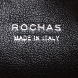 Rochas Black Leather Crystal Embellished Crossbody Bag