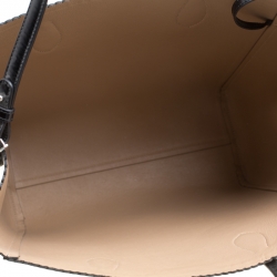 Rochas Black Leather Shopper Tote