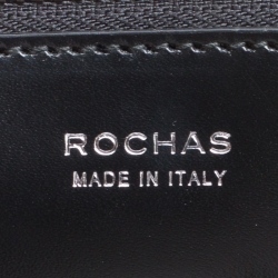 Rochas Black Leather Shopper Tote