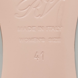 Pre Owned Roger Vivier Grey Patent Leather Trompette Ballet Flats Size 41