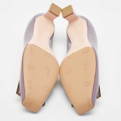 Roger Vivier Purple Patent Block Pumps Size 41