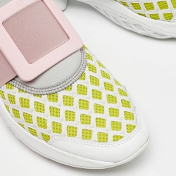 Roger Vivier Multicolor Fabric and Leather Sneaky Viv Slip On Sneakers Size 39