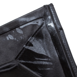 Pre Owned Roger Vivier Black Crystal Embellished Satin Pilgrim Clutch