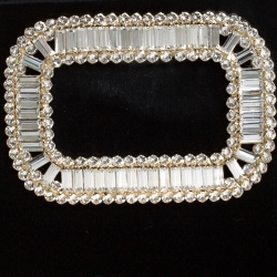 Pre Owned Roger Vivier Black Crystal Embellished Satin Pilgrim Clutch