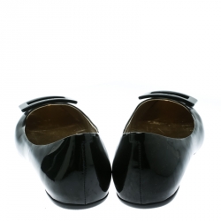 Roger Vivier Black Patent Leather Gommette Ballet Flats Size 38