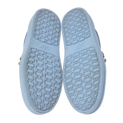 Pre Owned Roger Vivier Blue Leather Sneaky Viv Zip-Up Sneakers Size 35