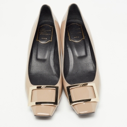 Pre Owned Roger Vivier Grey Patent Leather Trompette Pumps Size 40