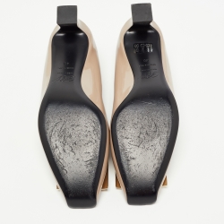 Pre Owned Roger Vivier Grey Patent Leather Trompette Pumps Size 40